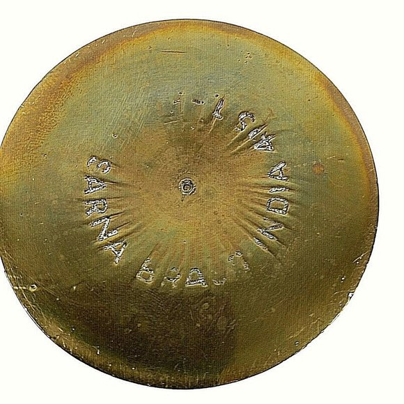 Vintage Sarna Brass Vase India 4.75" Flower Leaves Hand Etched 415T - Picture 3 of 5